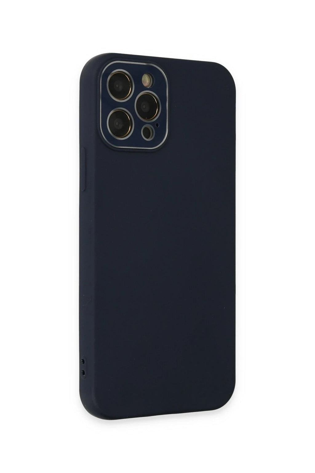 Mey İthalat® iPhone 12 Pro Max Kılıf Lansman Glass Kapak - Lacivert