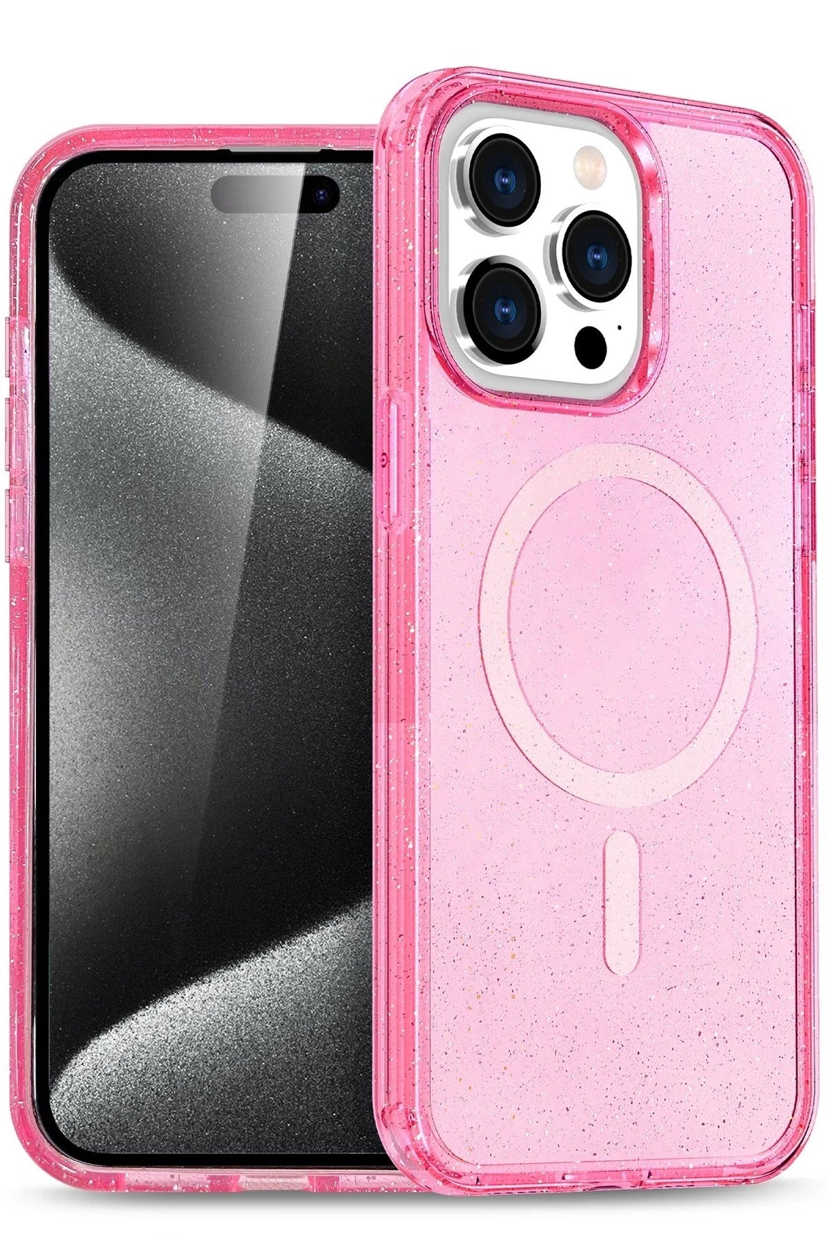 Mey İthalat® iPhone 15 Pro Max Kılıf Star Magsafe Kapak - Pembe
