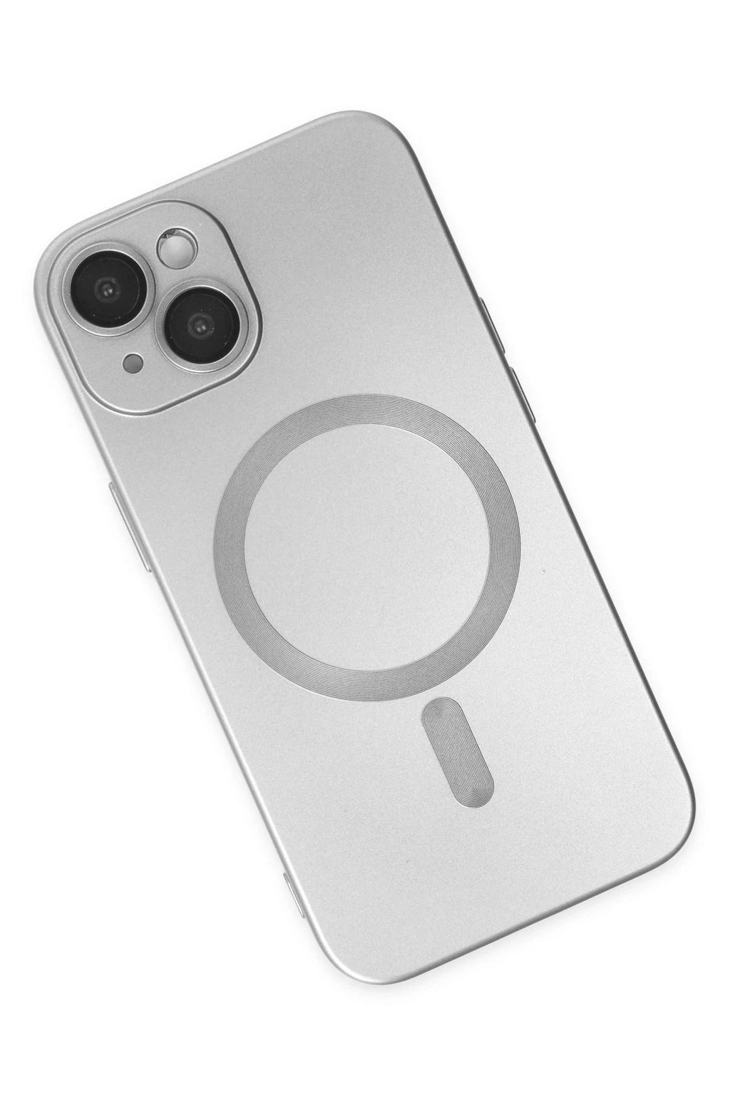 Mey İthalat® iPhone 14 Plus Kılıf Moshi Lens Magneticsafe Silikon - Gümüş