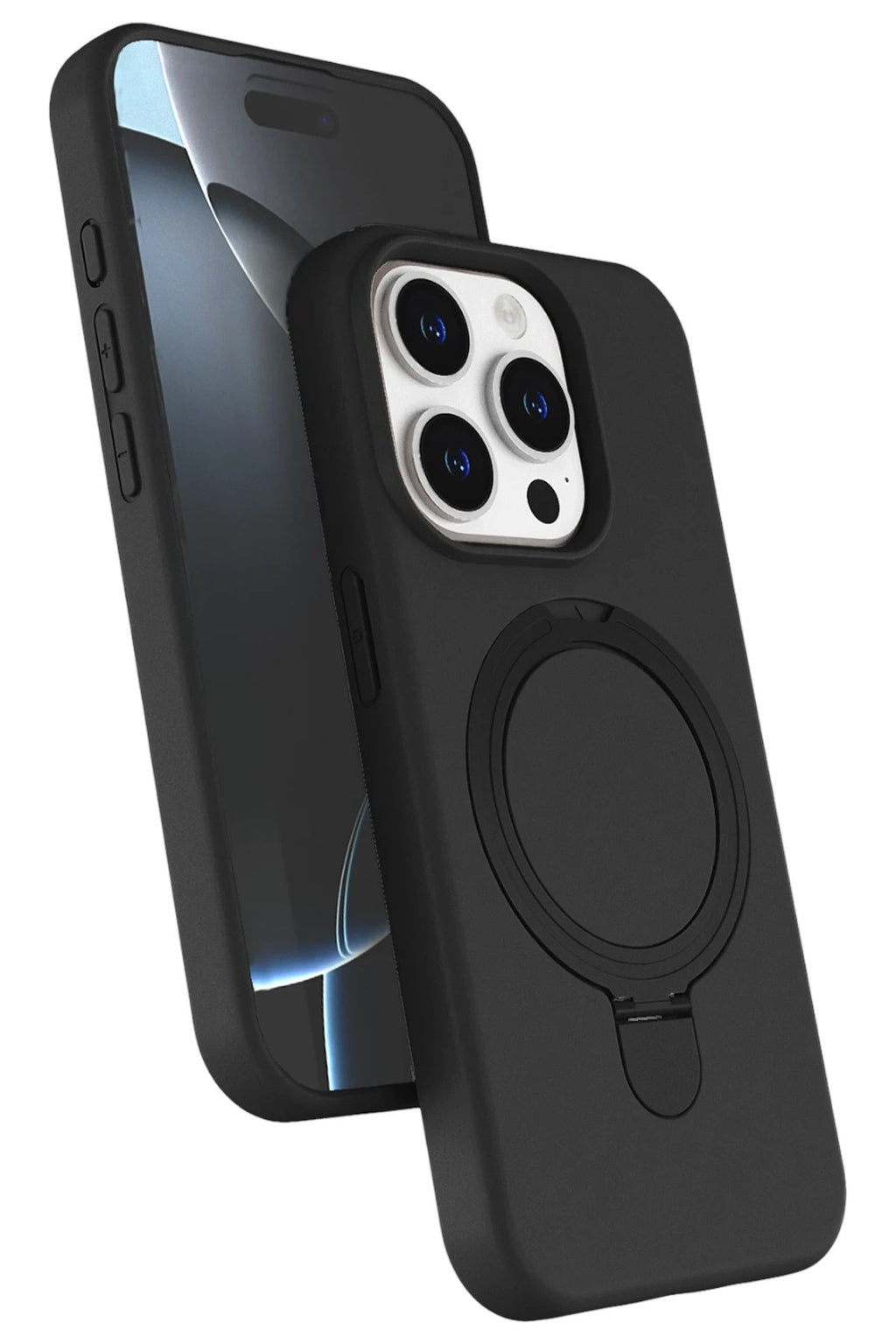 Mey İthalat® iPhone 15 Pro Max Regal Magsafe Standlı Kapak - Siyah