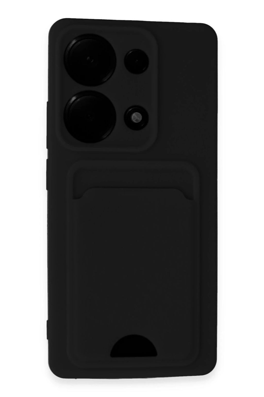 Mey İthalat® Redmi Note 13 Pro 4G Kılıf Kelvin Kartvizitli Silikon - Siyah