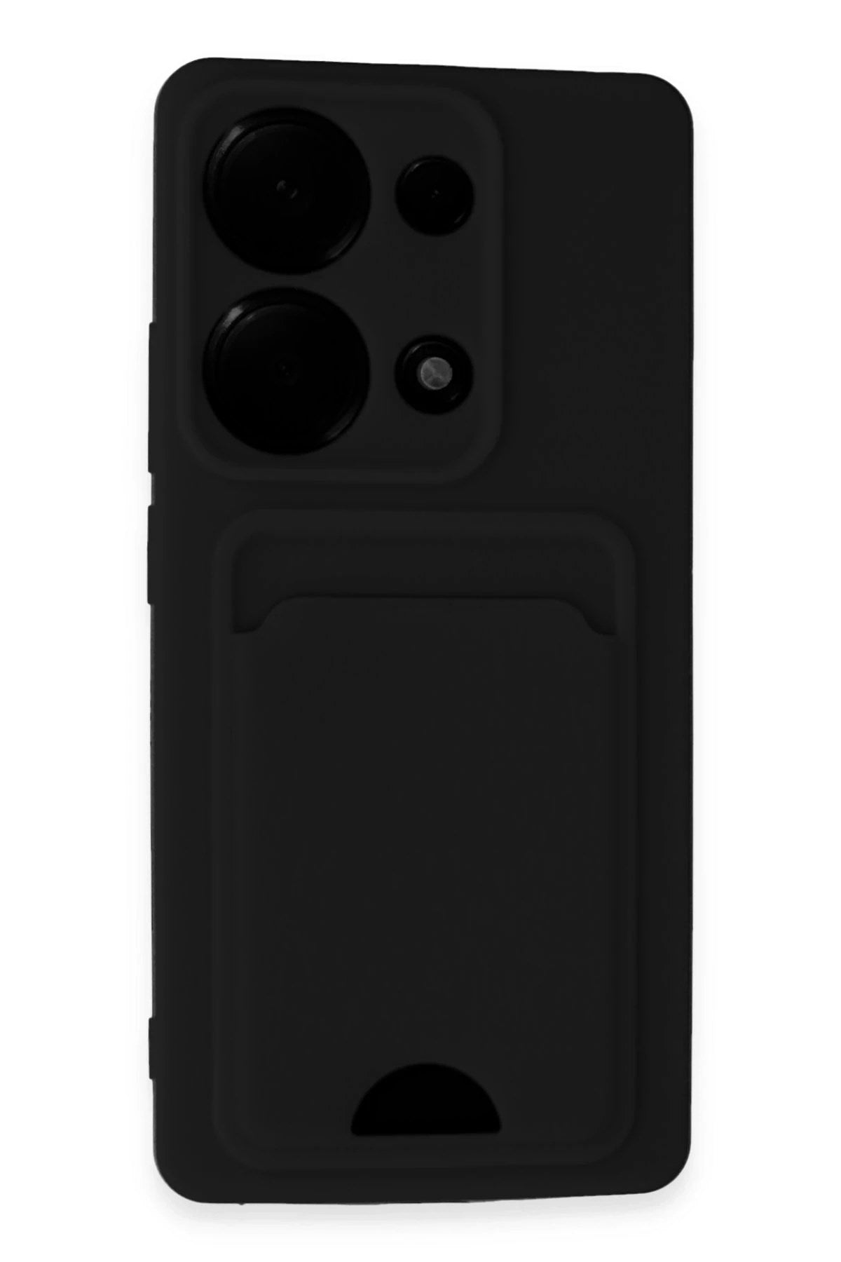 Mey İthalat® Redmi Note 13 Pro 4G Kılıf Kelvin Kartvizitli Silikon - Siyah