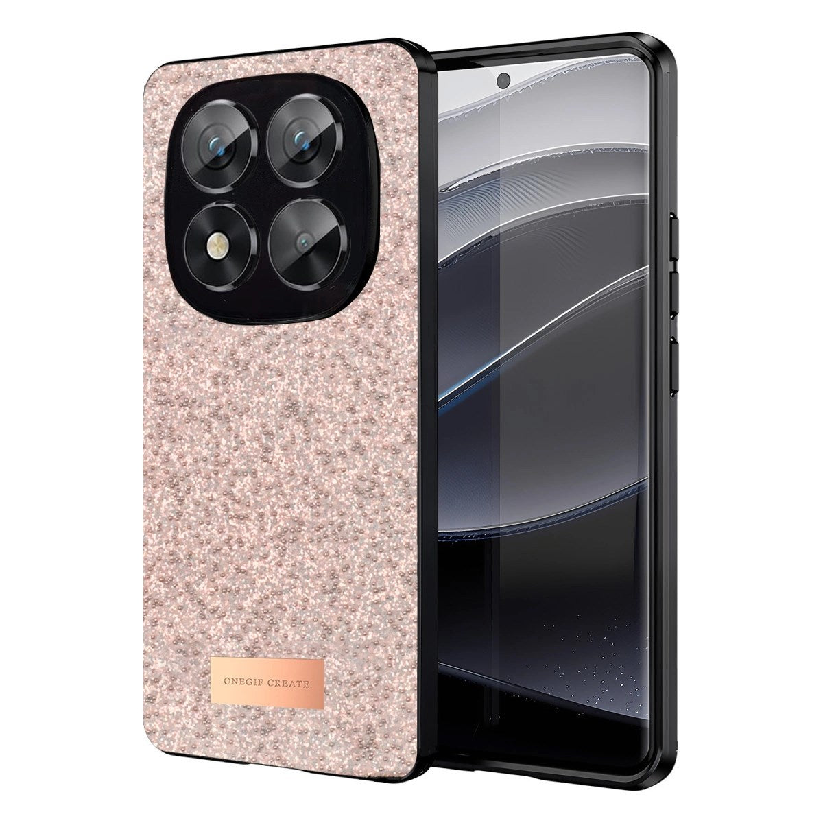 Mey İthalat® Redmi Note 14 Pro 5G Bright Simli Kapak - Pembe