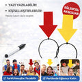 Mey İthalat® Kişiselleştirilebilir Ok İşaretli Mesaj Tacı (2’li Set Sarı-Kırmızı)