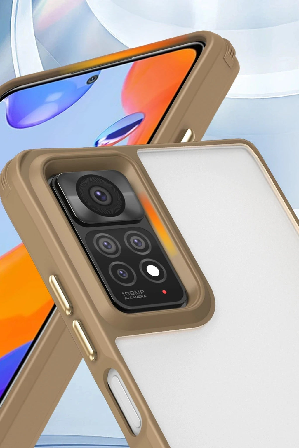 Mey İthalat® Redmi Note 11 Pro Kılıf Penta Silikon Kılıf - Çöl Titanyum