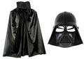 Mey İthalat® Çocuk Boy Yıldız Savaşları Star Wars Darth Vader Maskesi ve 90 cm Pelerin Seti Siyah