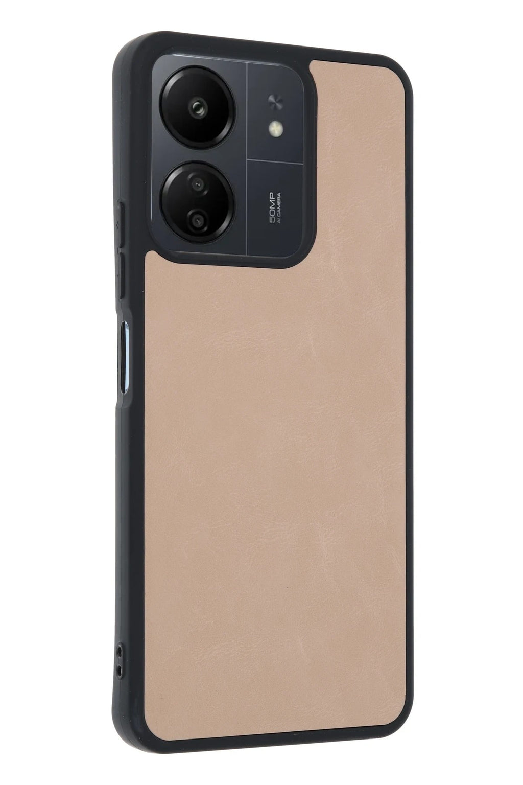 Mey İthalat® Redmi 13C Kılıf Aras Deri Kapak - Pudra