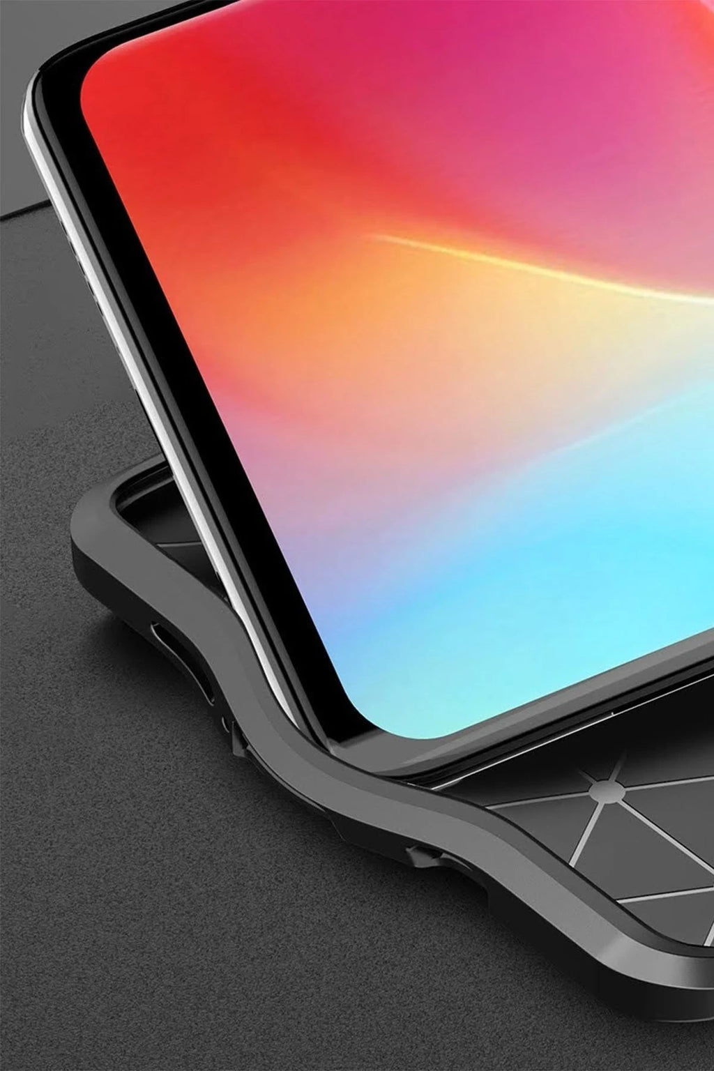 Mey İthalat® Mi Note 10 Lite Kılıf Auto Focus Kapak - Kırmızı