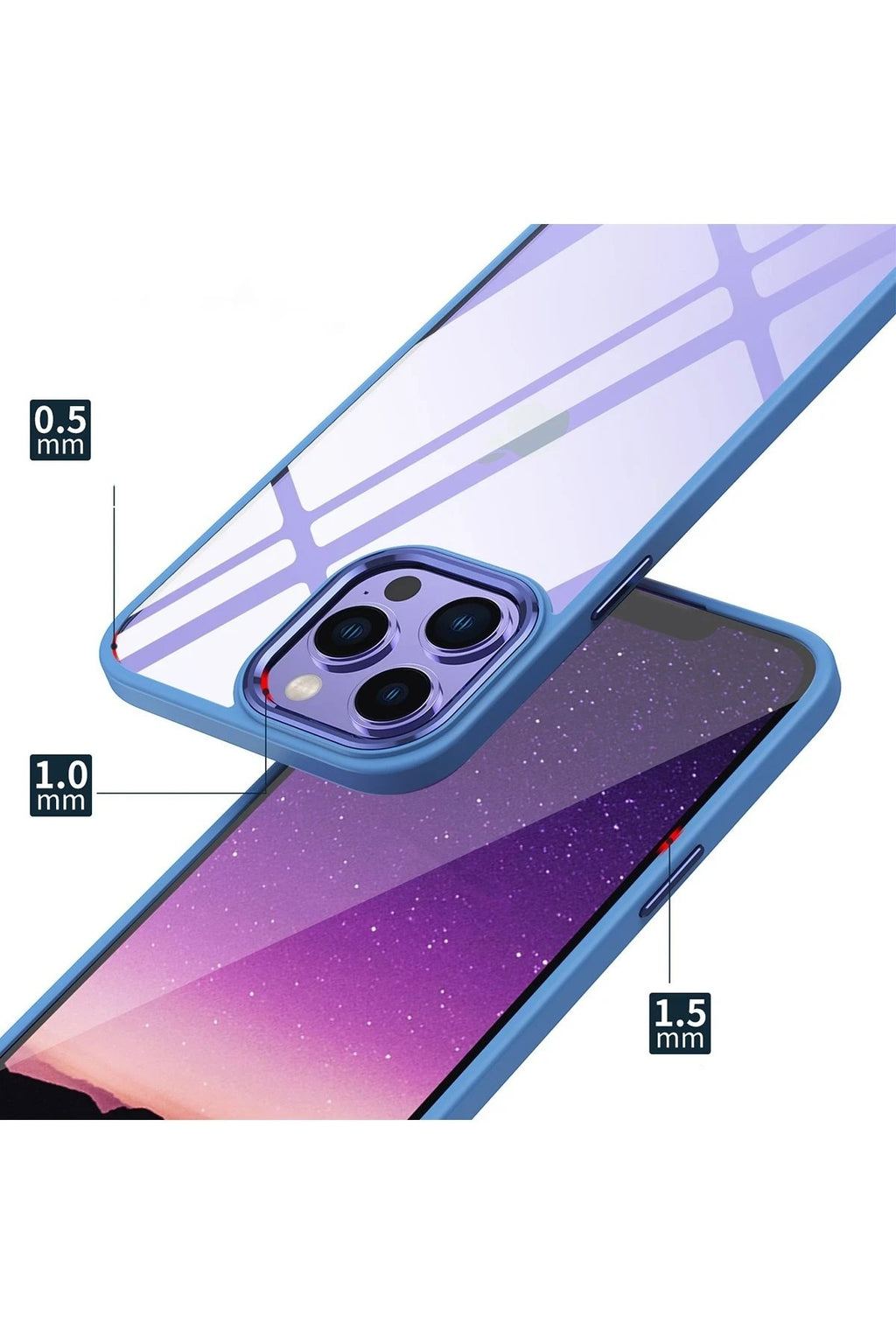 Mey İthalat® iPhone 14 Pro Max Kılıf Power Silikon - Lila
