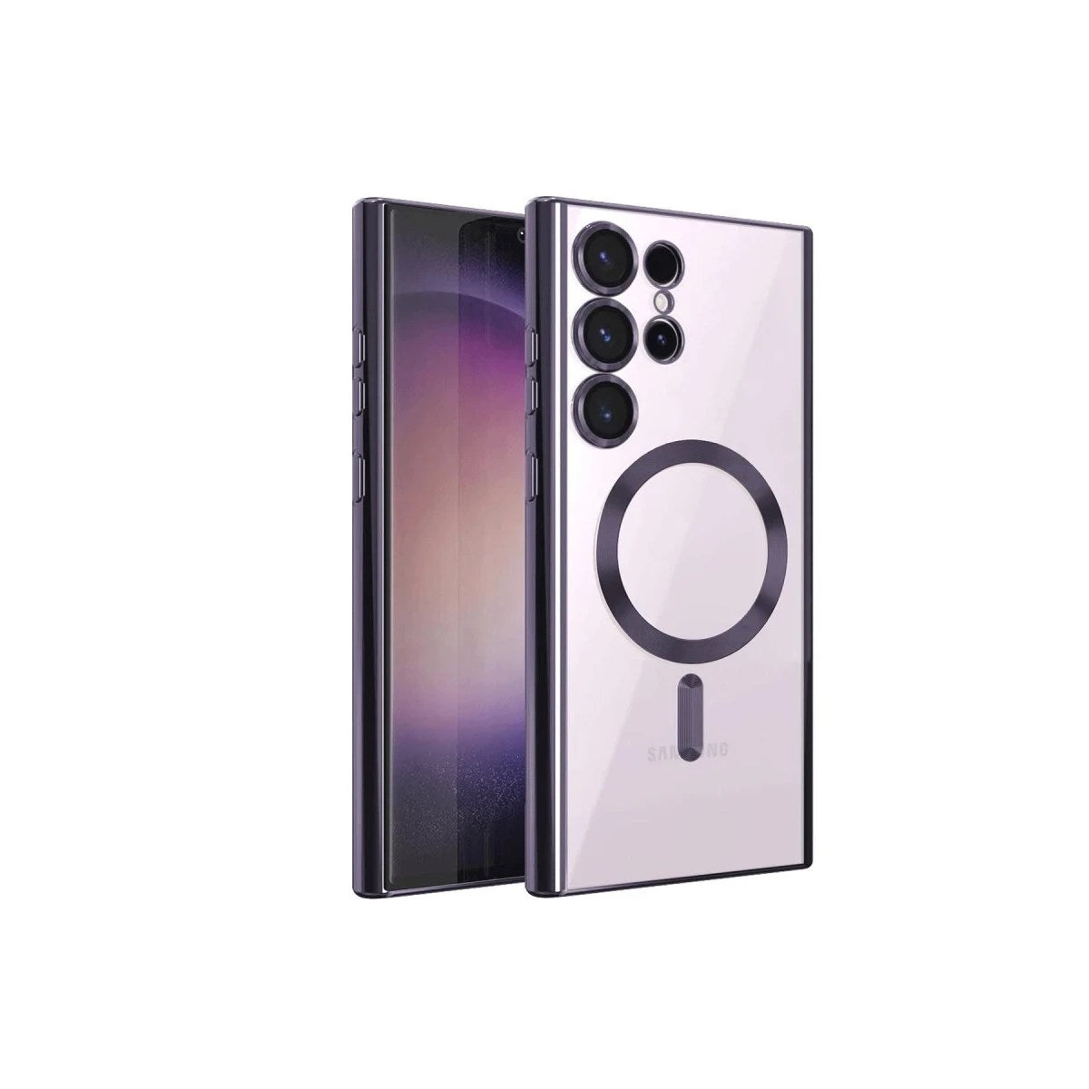 Mey İthalat® Samsung Galaxy S23 Ultra Kılıf Kross Magneticsafe Kapak - Mor