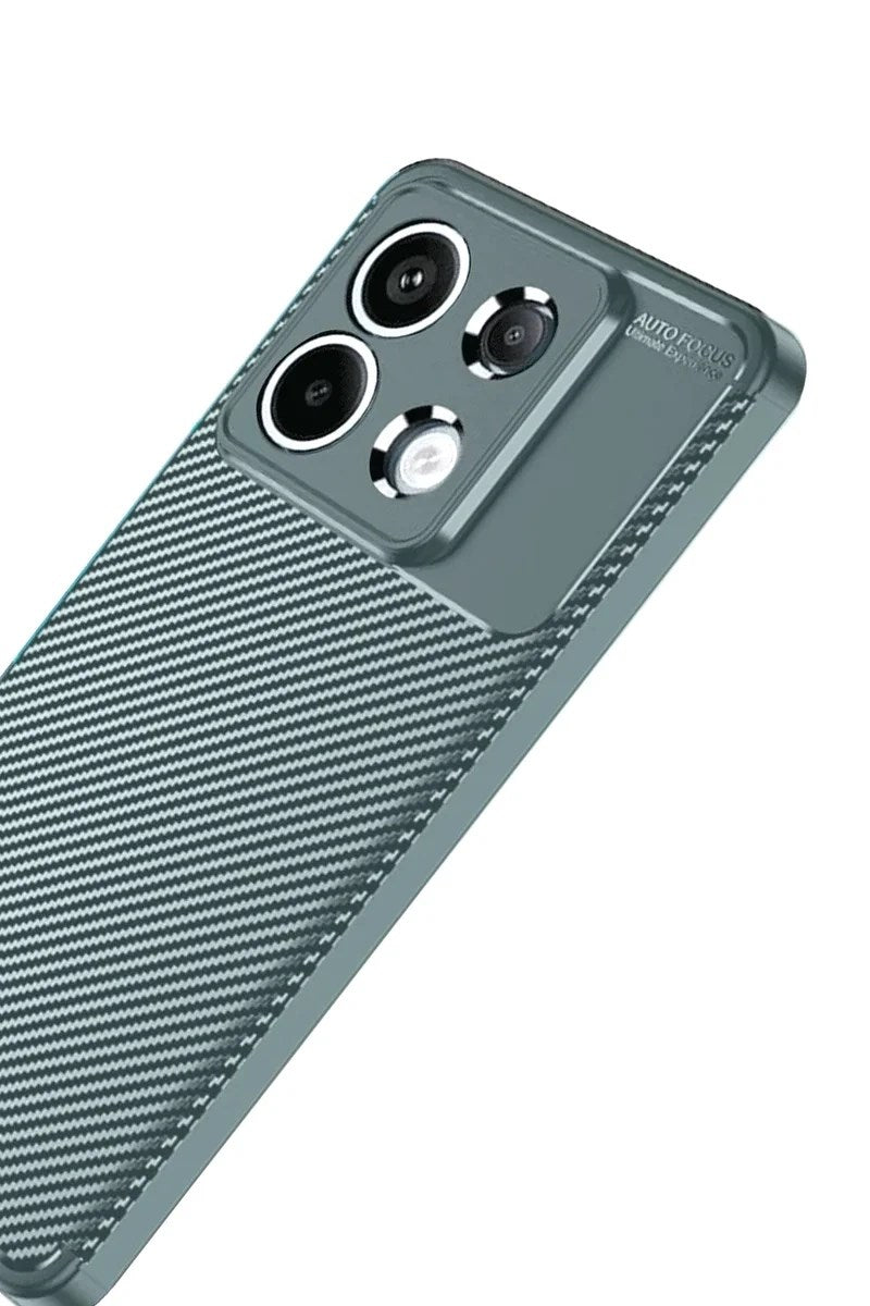Mey İthalat® Redmi Note 13 Pro 4G Kılıf Auto Focus Karbon Kapak - Gri