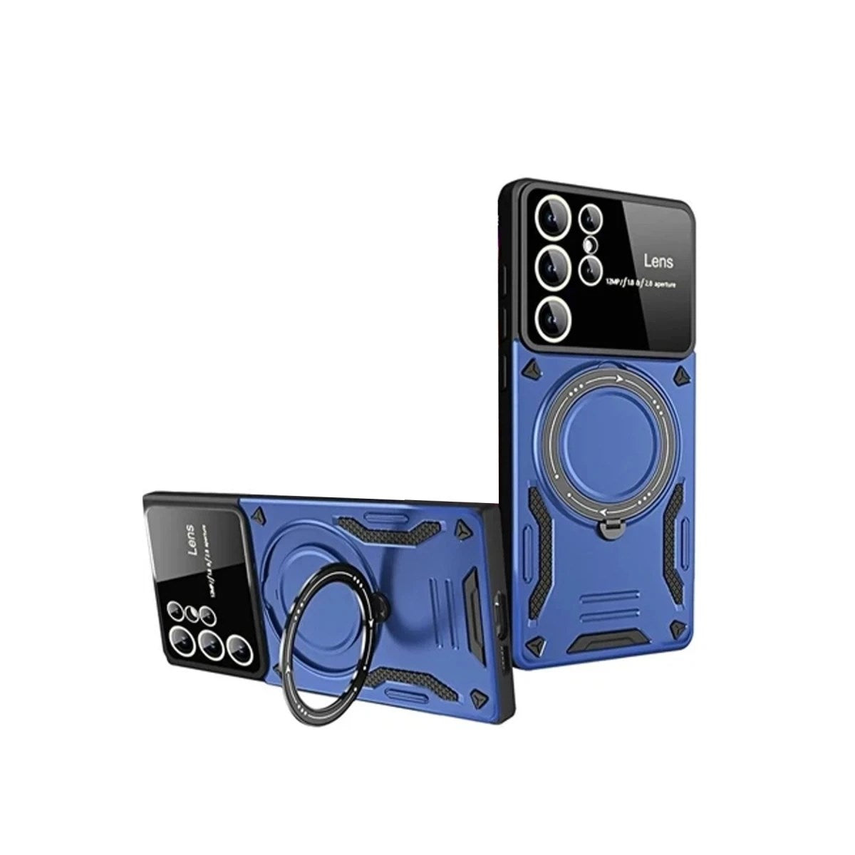 Mey İthalat® Samsung Galaxy S24 Ultra Kılıf Joy Lens Standlı Kapak - Lacivert