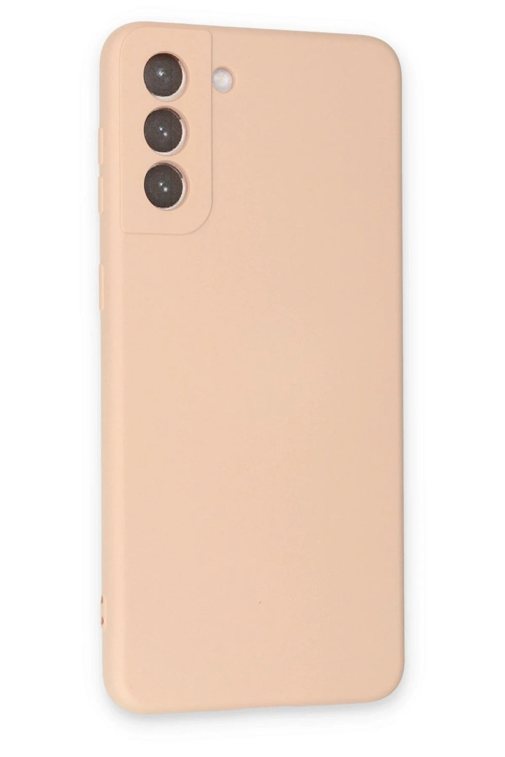 Mey İthalat® Samsung Galaxy S21 Kılıf Nano içi Kadife Silikon - Pudra