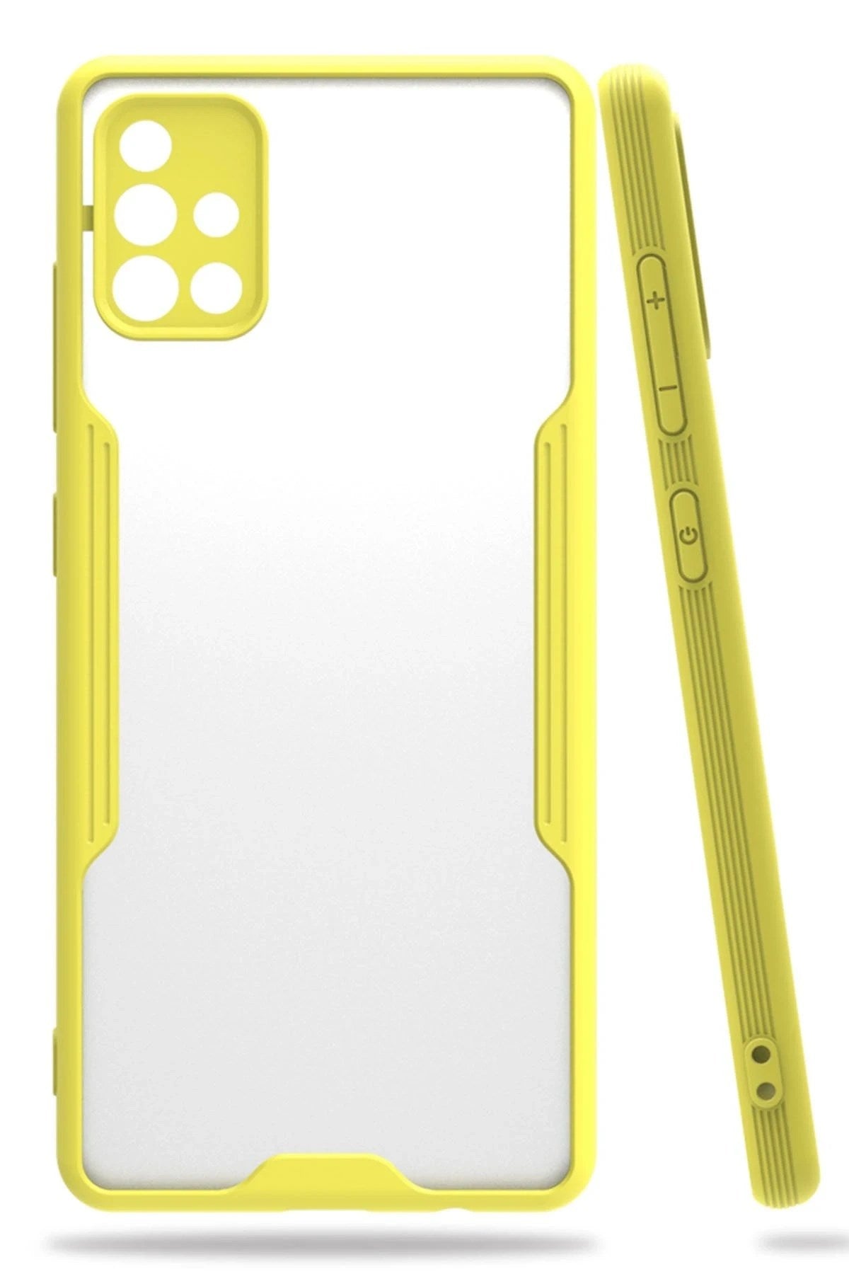 Mey İthalat® Samsung Galaxy A71 Kılıf Platin Silikon - Sarı