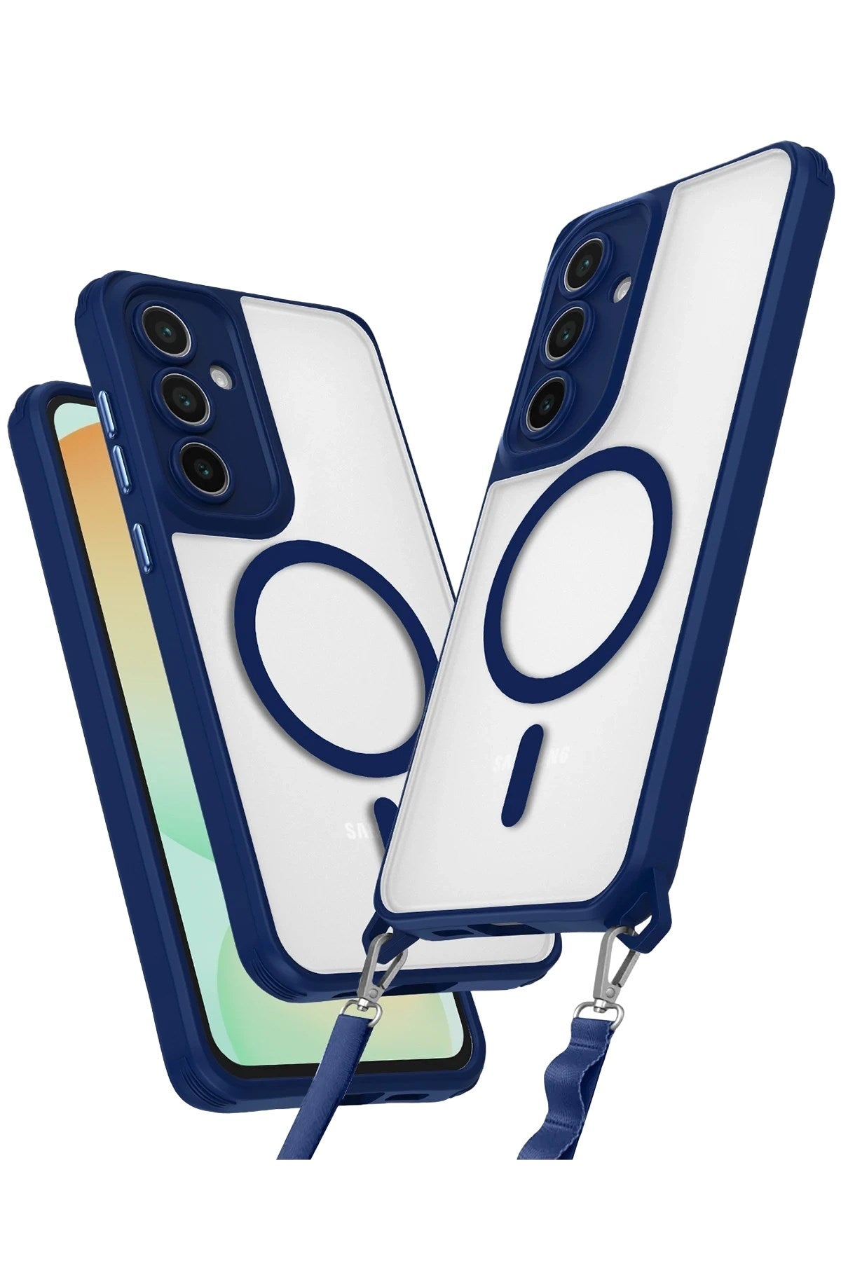 Mey İthalat® Samsung Galaxy S25 Kılıf Enka Magsafe Silikon Kılıf - Lacivert