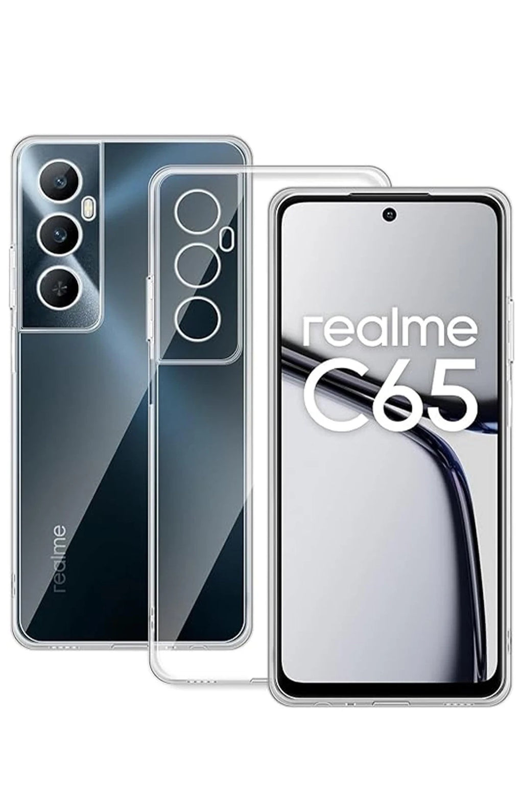 Mey İthalat® Realme C65 Kılıf Lüx Şeffaf Silikon