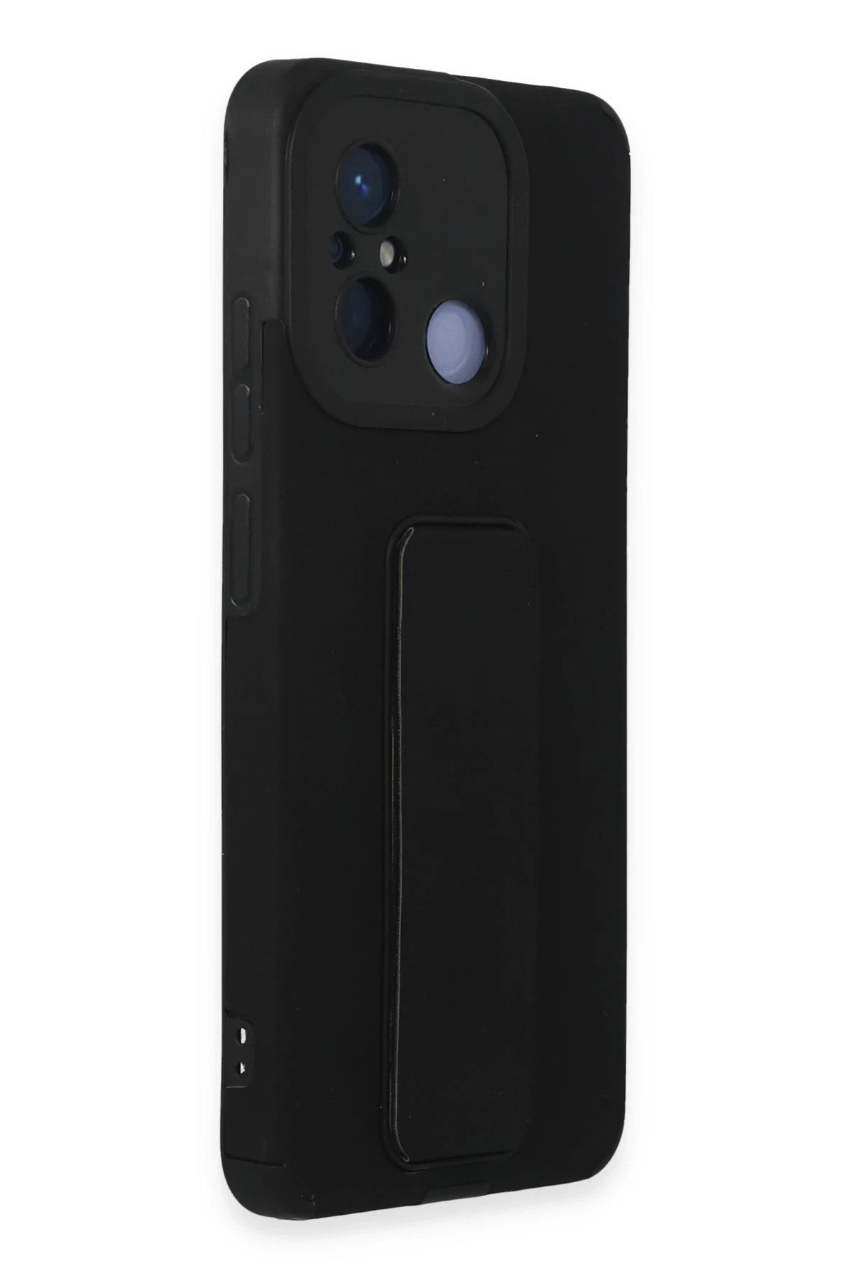 Mey İthalat® Redmi 12C Kılıf Mega Standlı Silikon - Siyah