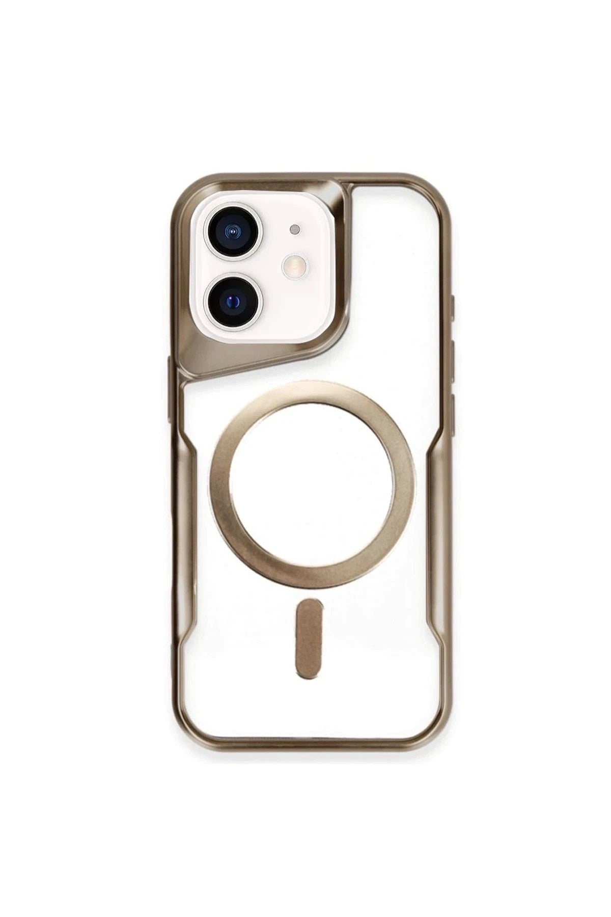 Mey İthalat® iPhone 11 Kılıf Boyi Magsafe Silikon Kapak - Çöl Titanyum