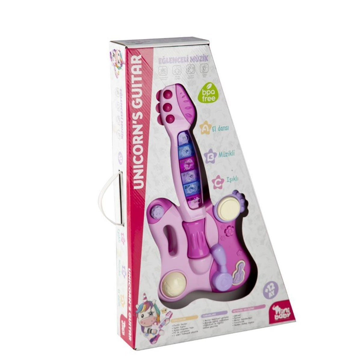 ER-205 NİNİ BABY GİTAR UNİCORN IŞIKLI SESLİ MÜZİKLİ
