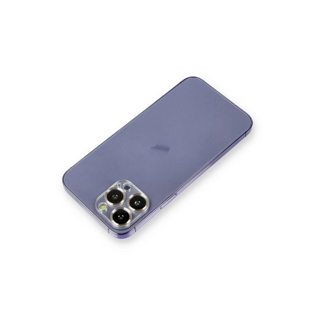 Mey İthalat® iPhone 12 Pro Max Metal Kamera Lens Koruma Cam - Gold