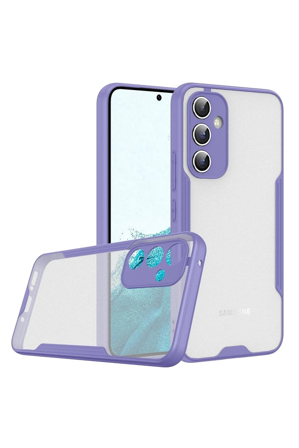 Mey İthalat® Samsung Galaxy A24 4G Kılıf Platin Silikon - Lila