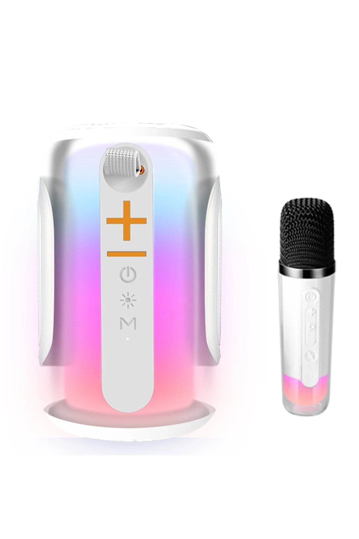 Mey İthalat® Pluse 8 RGB Kablosuz Hoparlör - Beyaz