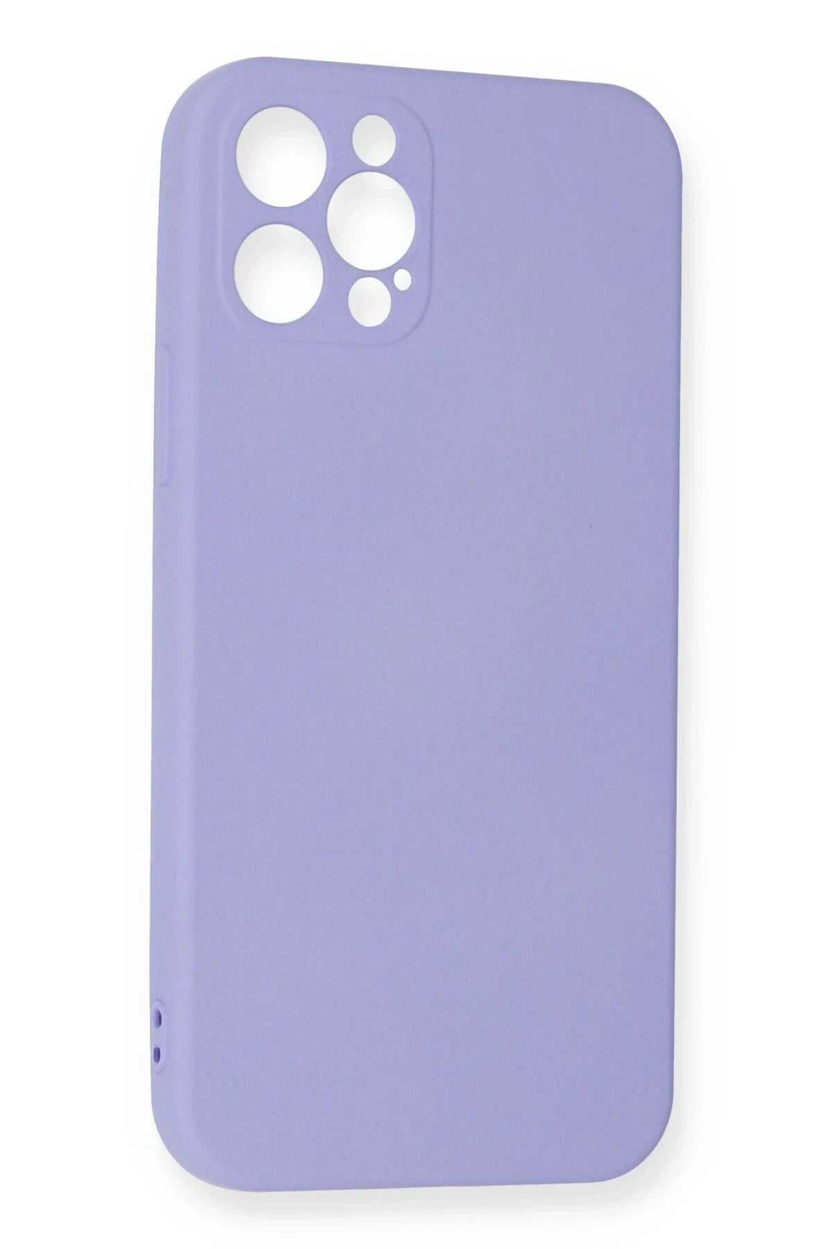 Mey İthalat® iPhone 12 Pro Max Kılıf Nano içi Kadife Silikon - Lila