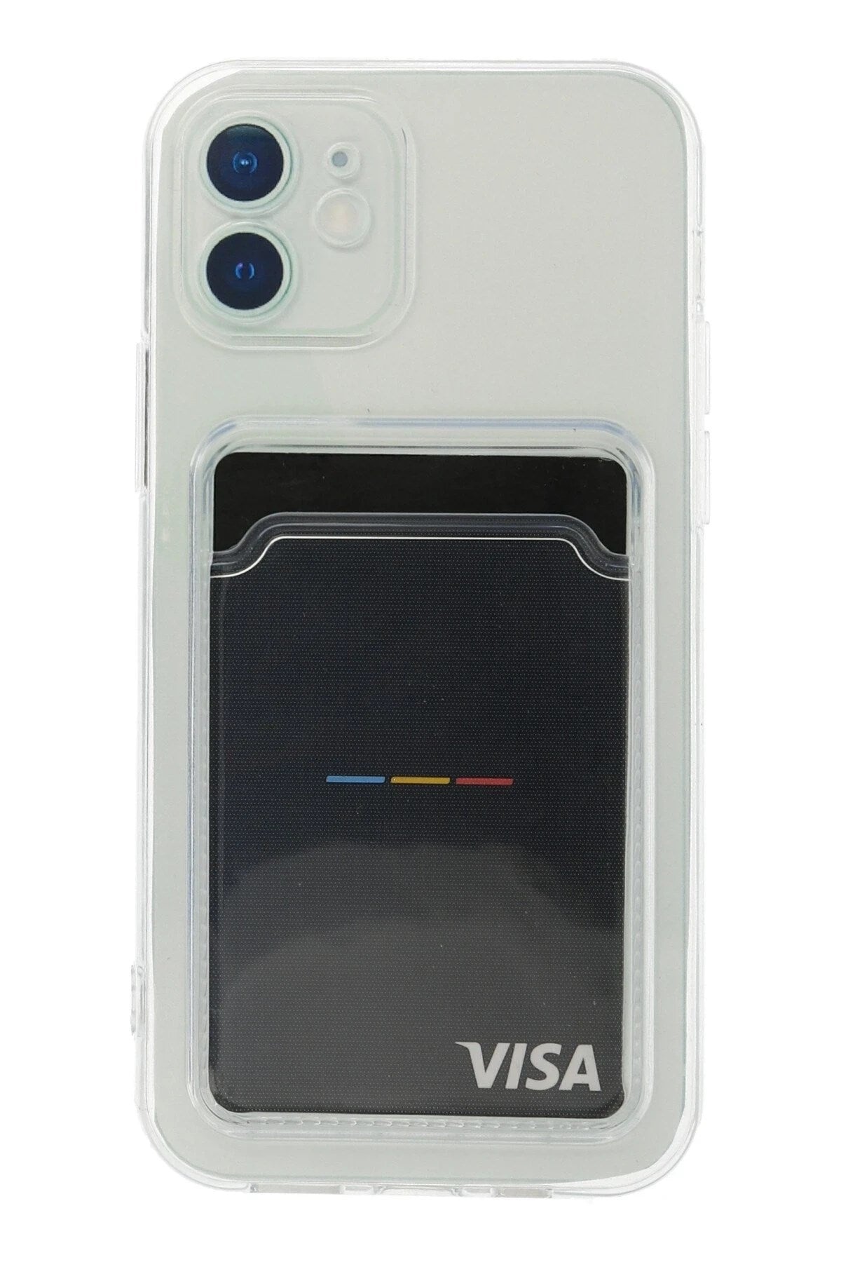 Mey İthalat® iPhone 12 Kılıf Kart Şeffaf Silikon - Şeffaf