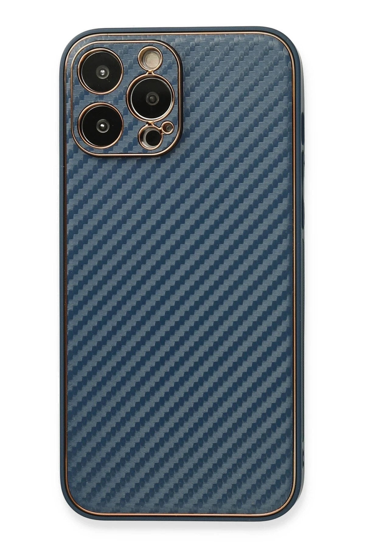 Mey İthalat® iPhone 13 Pro Kılıf Coco Karbon Silikon - Mavi