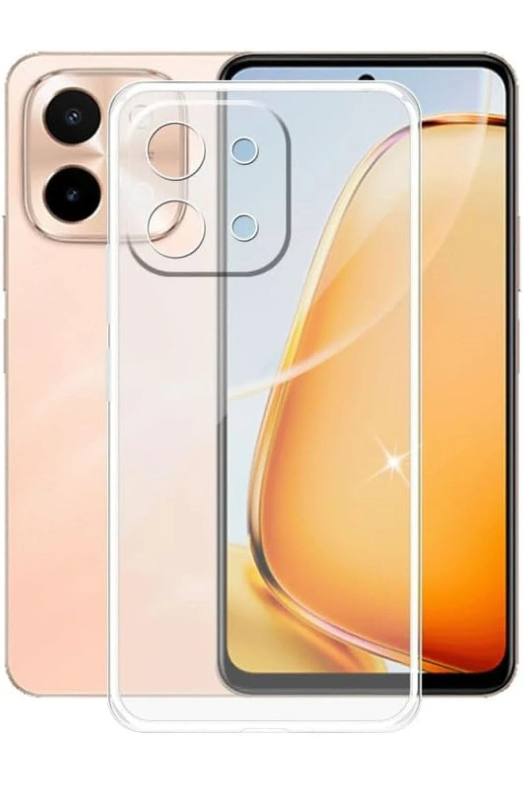 Mey İthalat® Vivo Y28 Kılıf Lüx Şeffaf Silikon