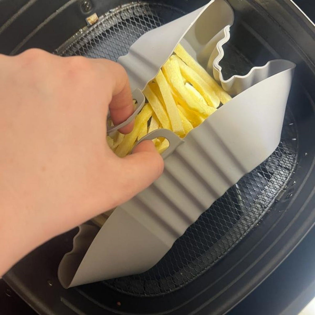 Renkli Isıya Dayanıklı Yıkanılabilir Silikon Fırın Airfryer Kare Model Pişirme Matı 20 cm