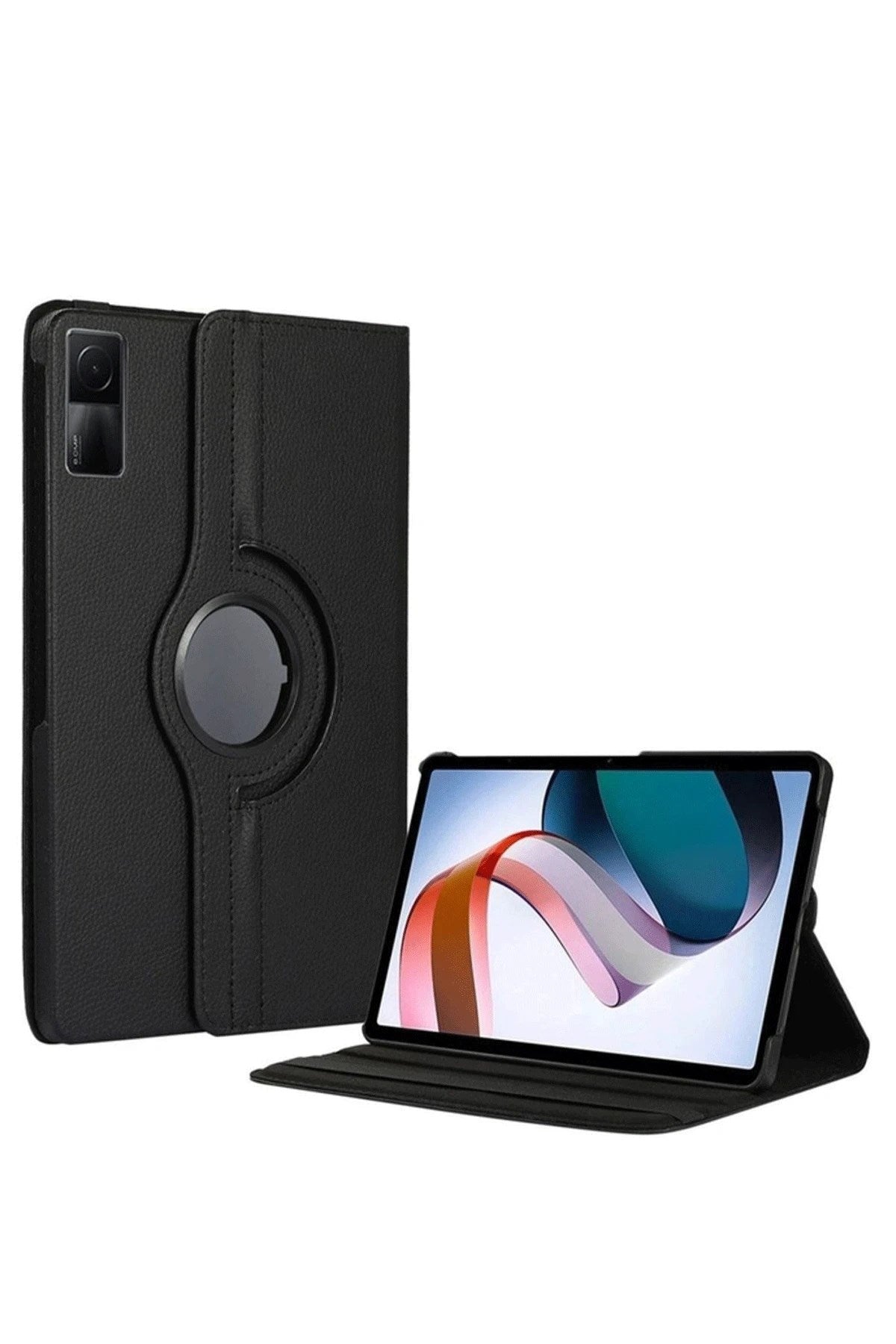 Mey İthalat® Redmi Pad SE 4G Kılıf 360 Tablet Deri Kılıf - Siyah