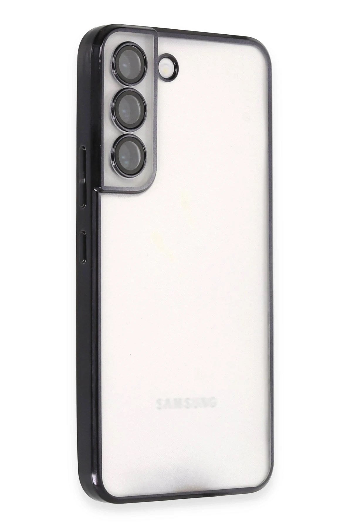 Mey İthalat® Samsung Galaxy S22 Kılıf Lensli Silikon - Siyah