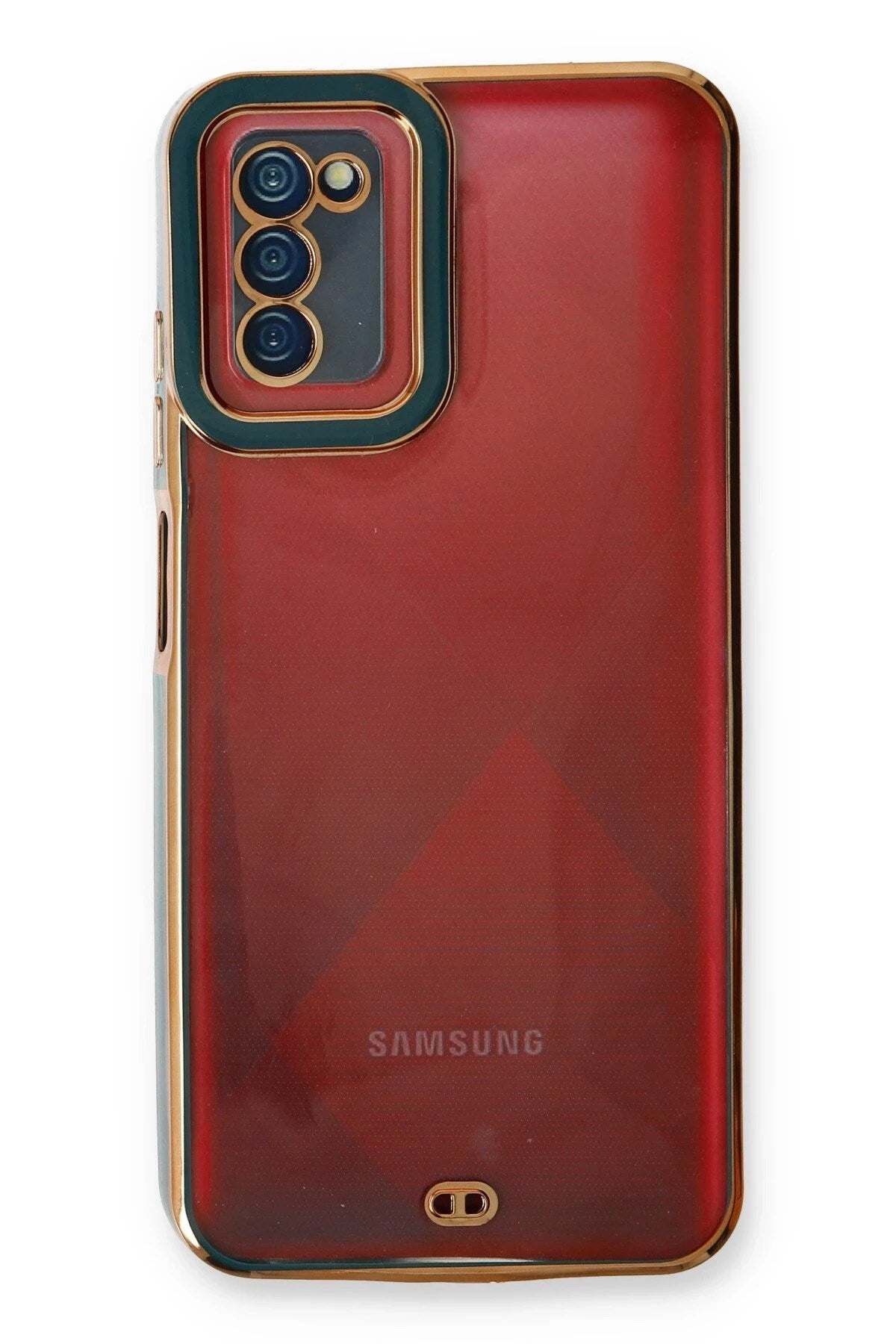 Mey İthalat® Samsung Galaxy A03S Kılıf Liva Lens Silikon - Yeşil