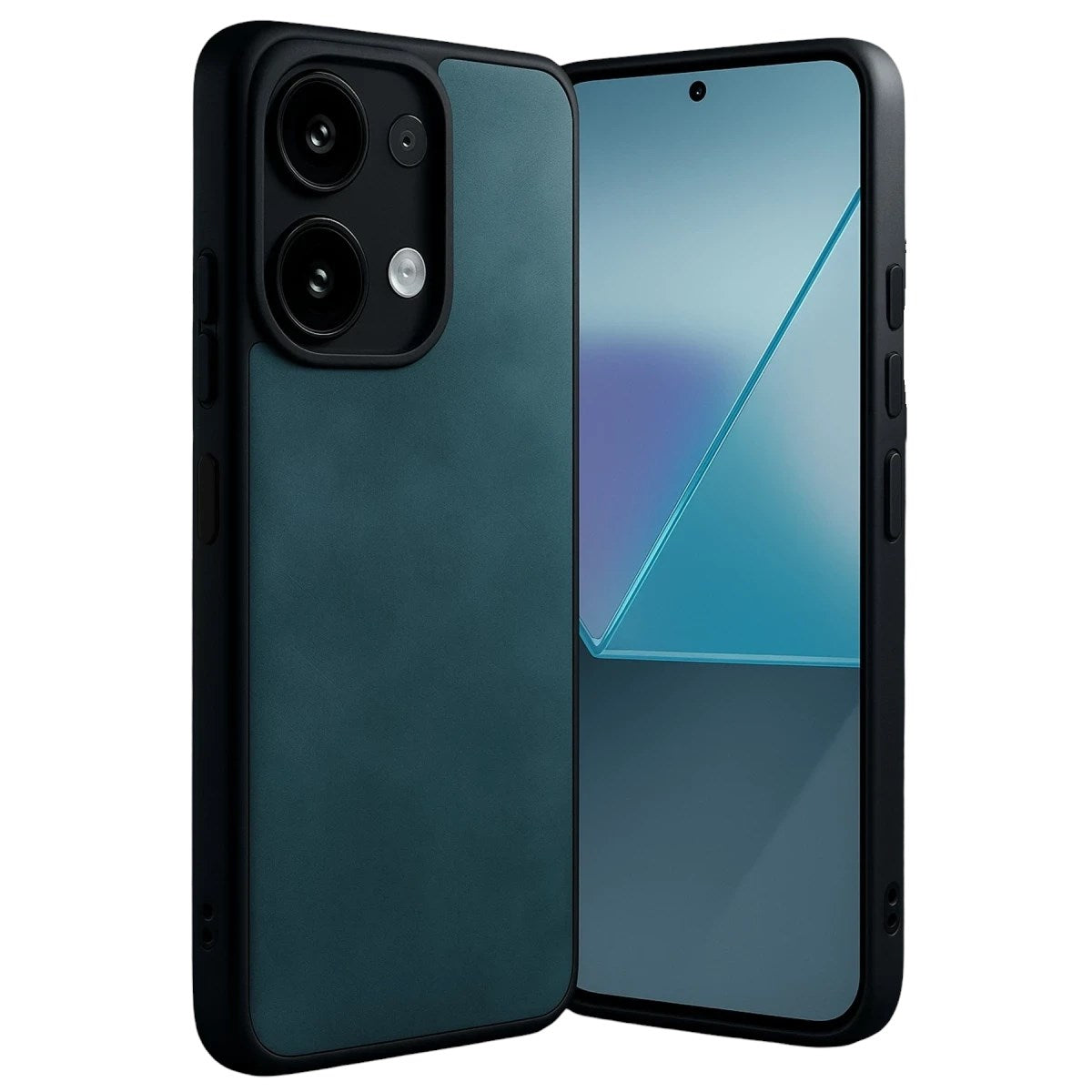Mey İthalat® Redmi Note 13 4G Kılıf Aras Deri Kapak - Koyu Yeşil