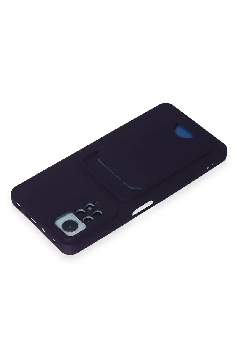 Mey İthalat® Redmi Note 11 Pro Kılıf Kelvin Kartvizitli Silikon - Derin Mor