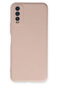 Mey İthalat® Vivo Y11S Kılıf Nano içi Kadife Silikon - Pudra