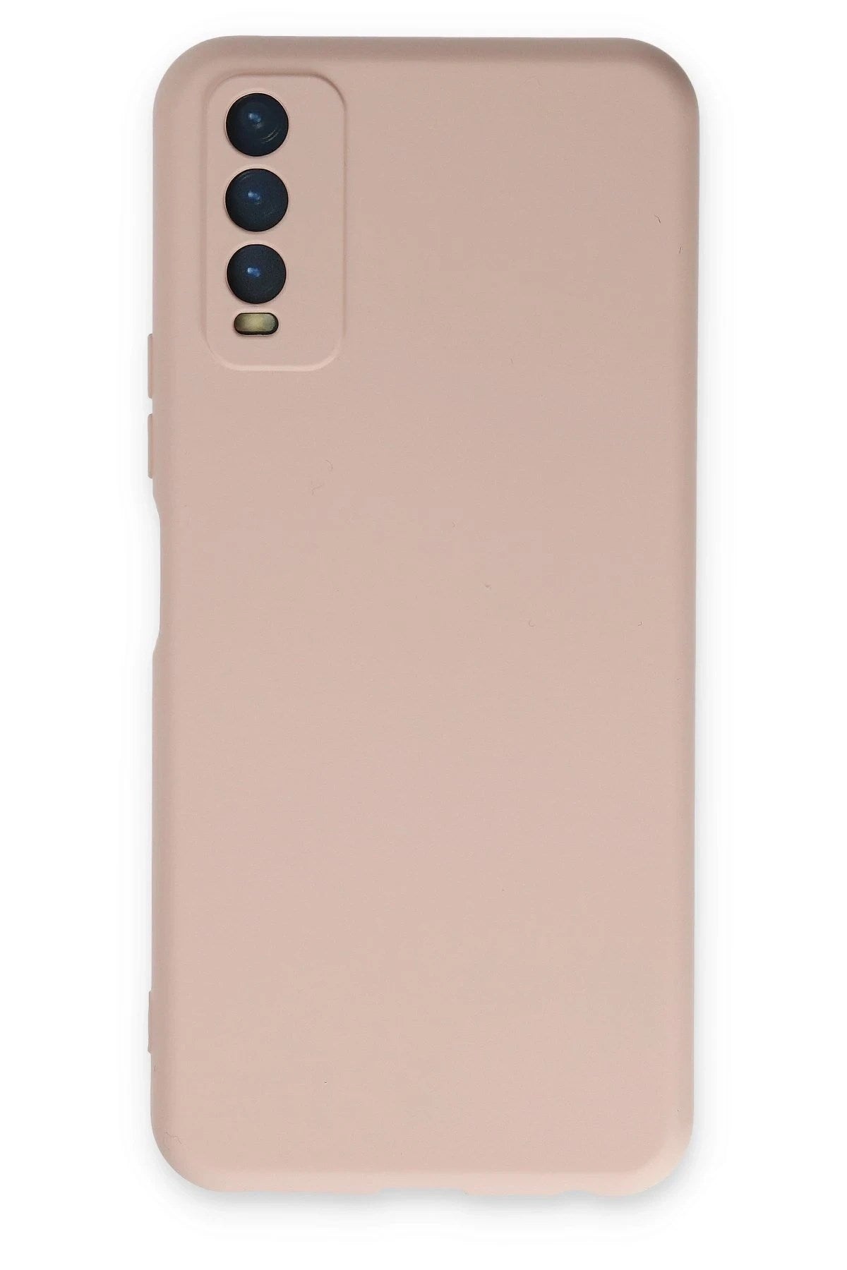 Mey İthalat® Vivo Y11S Kılıf Nano içi Kadife Silikon - Pudra