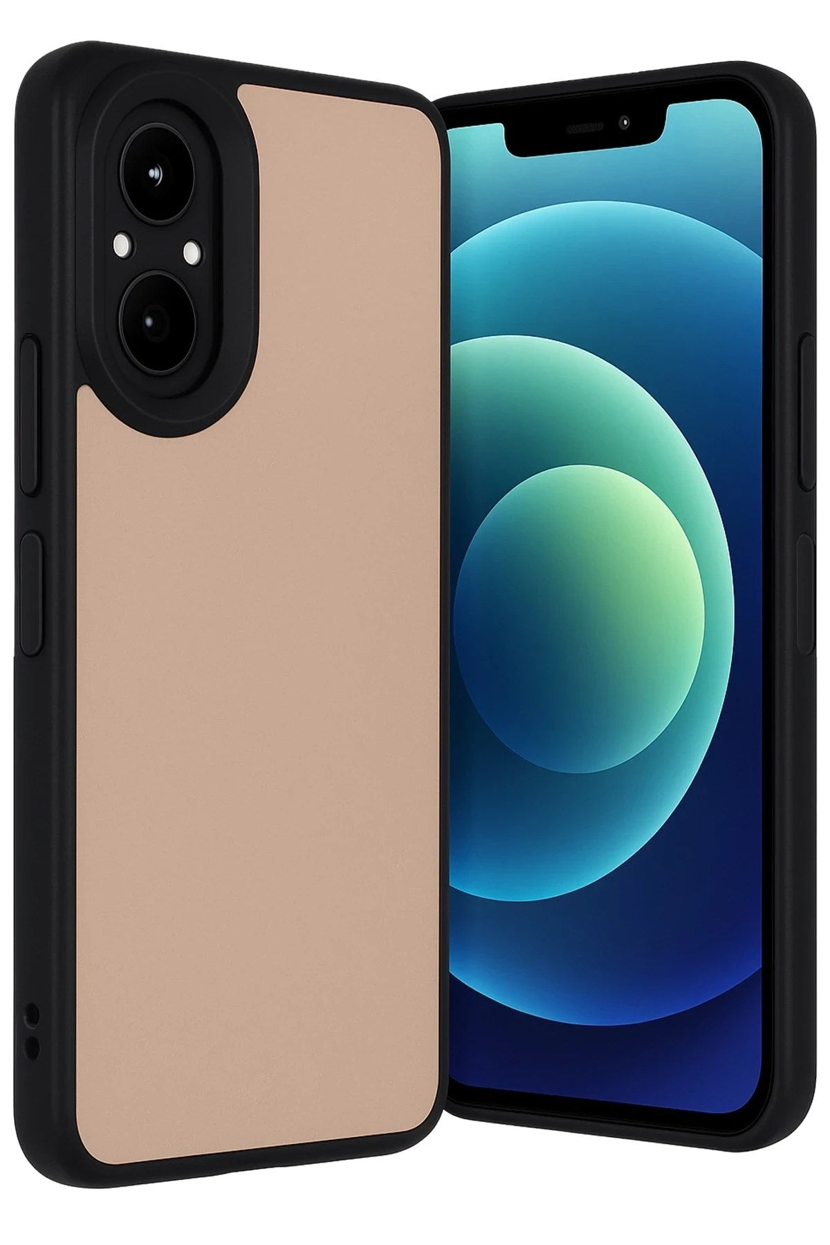 Mey İthalat® Realme 12 Lite Kılıf Aras Deri Kapak - Pudra