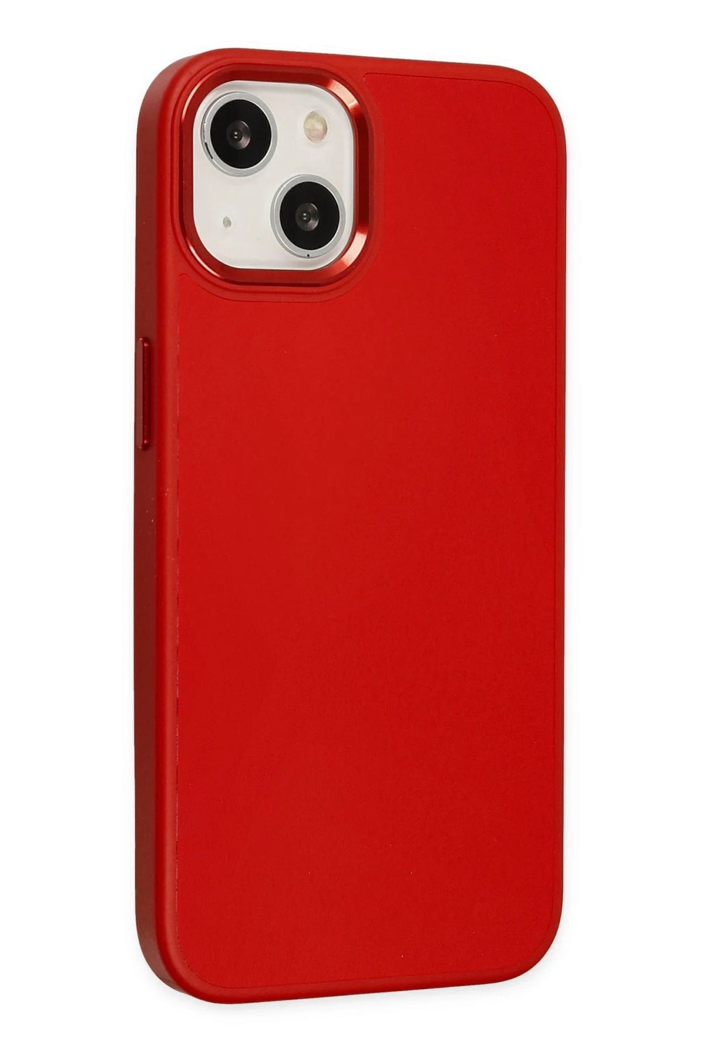 Mey İthalat® iPhone 14 Plus Kılıf Asya Deri Silikon - Kırmızı