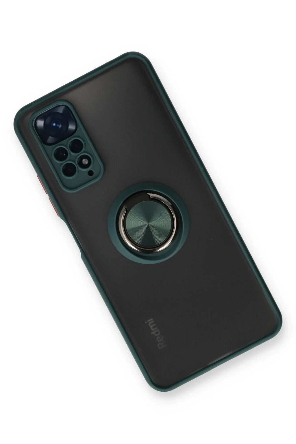 Mey İthalat® Redmi Note 11 Kılıf Montreal Yüzüklü Silikon Kapak - Yeşil