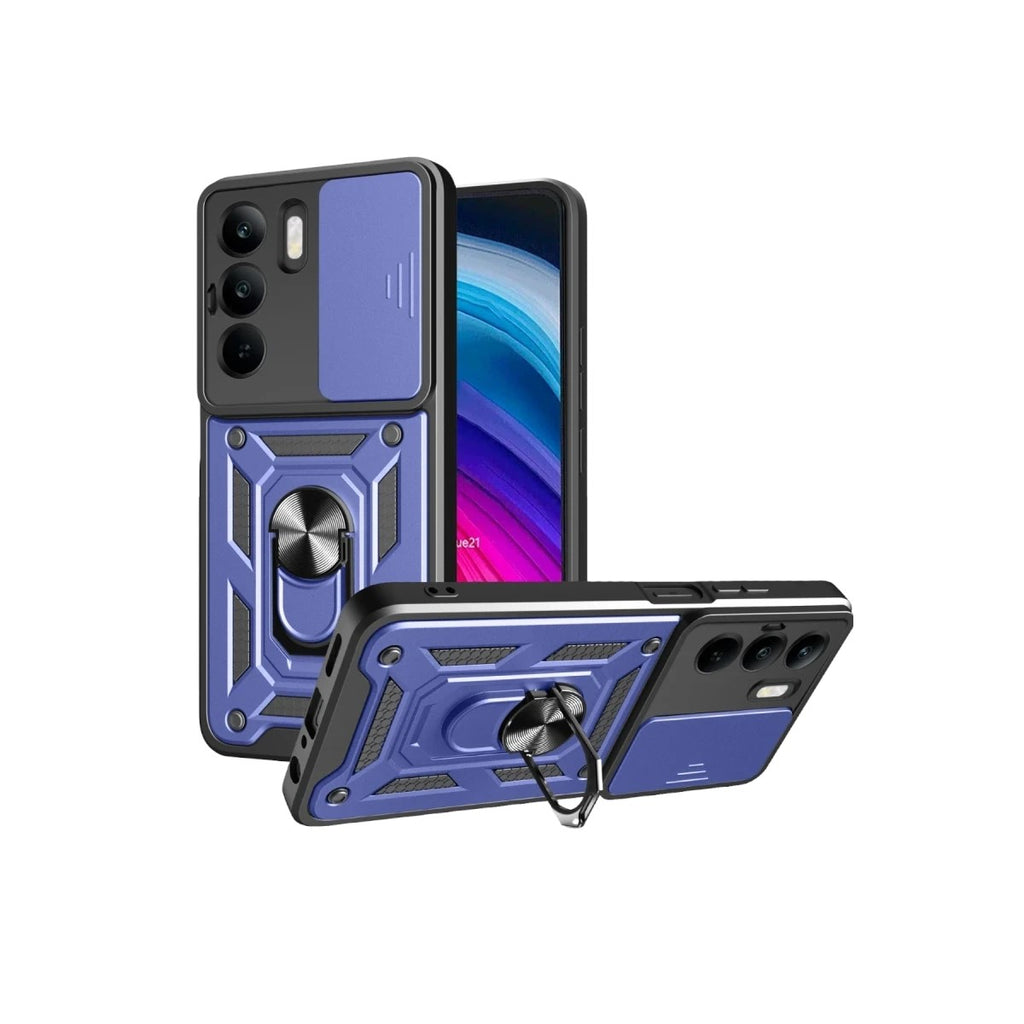 Mey İthalat® Realme C75 4G Kılıf Pars Lens Yüzüklü Silikon - Lacivert