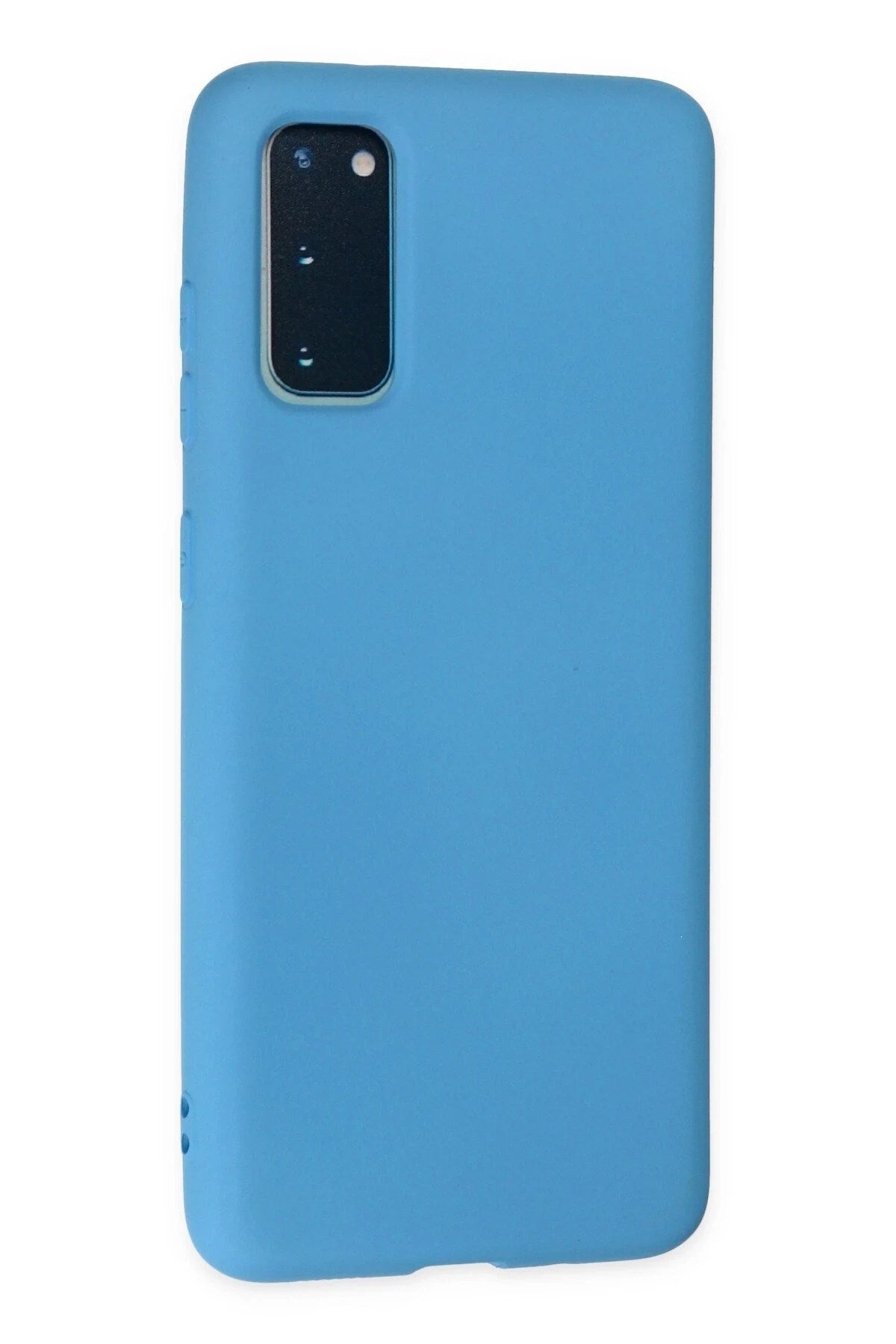 Mey İthalat® Samsung Galaxy S20 Plus Kılıf Nano içi Kadife Silikon - Mavi