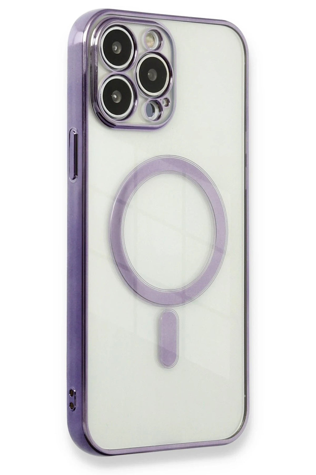 Mey İthalat® iPhone 13 Pro Max Kılıf Magneticsafe Lazer Silikon - Mor