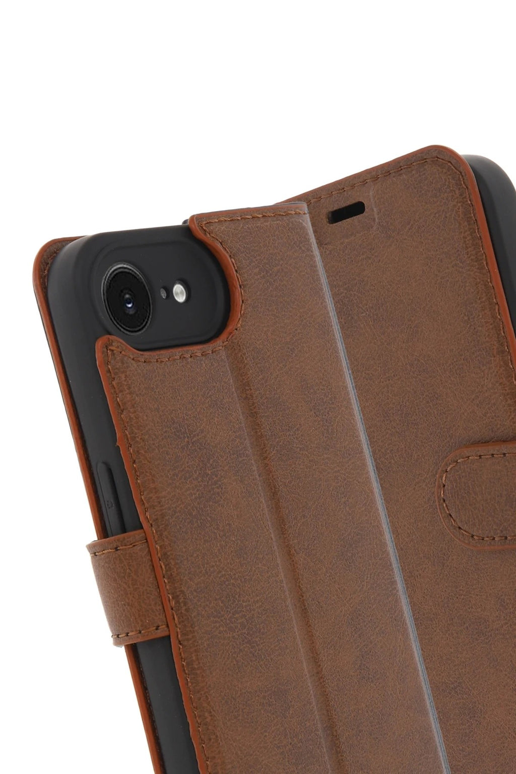 Mey İthalat® iPhone 16E Kılıf Trend S Plus Kapaklı Kılıf - Taba