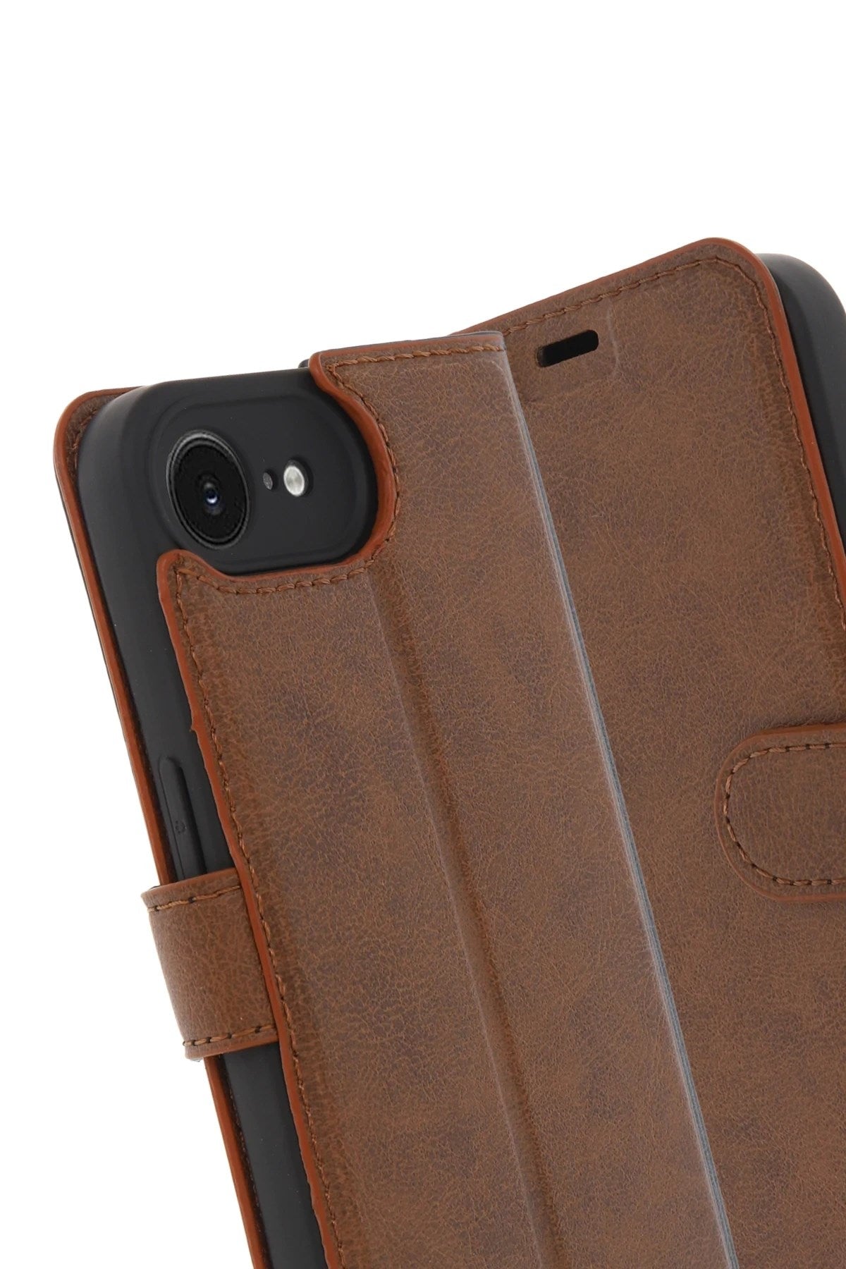 Mey İthalat® iPhone 16E Kılıf Trend S Plus Kapaklı Kılıf - Taba