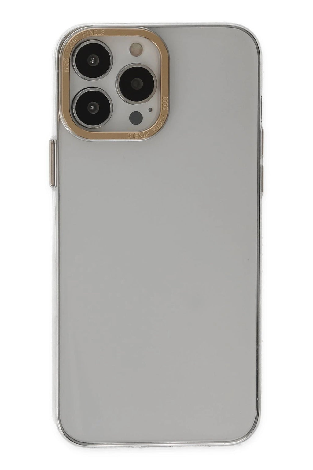Mey İthalat® iPhone 13 Pro Kılıf Anka PC Sert Metal Kapak - Şeffaf