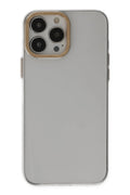 Mey İthalat® iPhone 13 Pro Kılıf Anka PC Sert Metal Kapak - Şeffaf