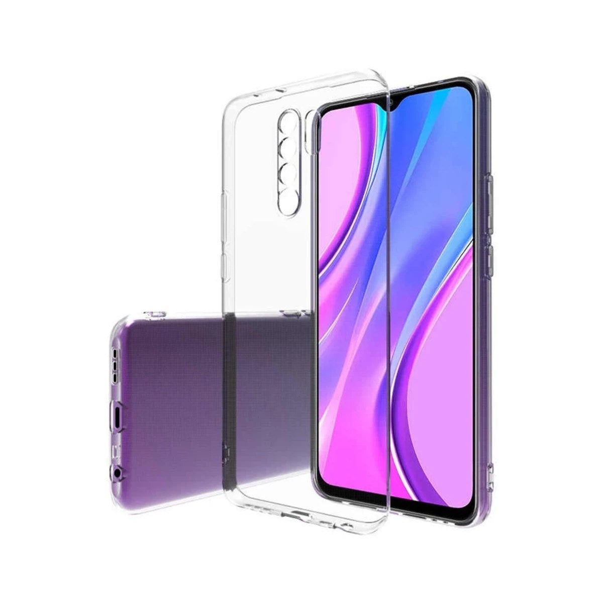 Mey İthalat® Redmi 9 Kılıf Lüx Şeffaf Silikon - Şeffaf