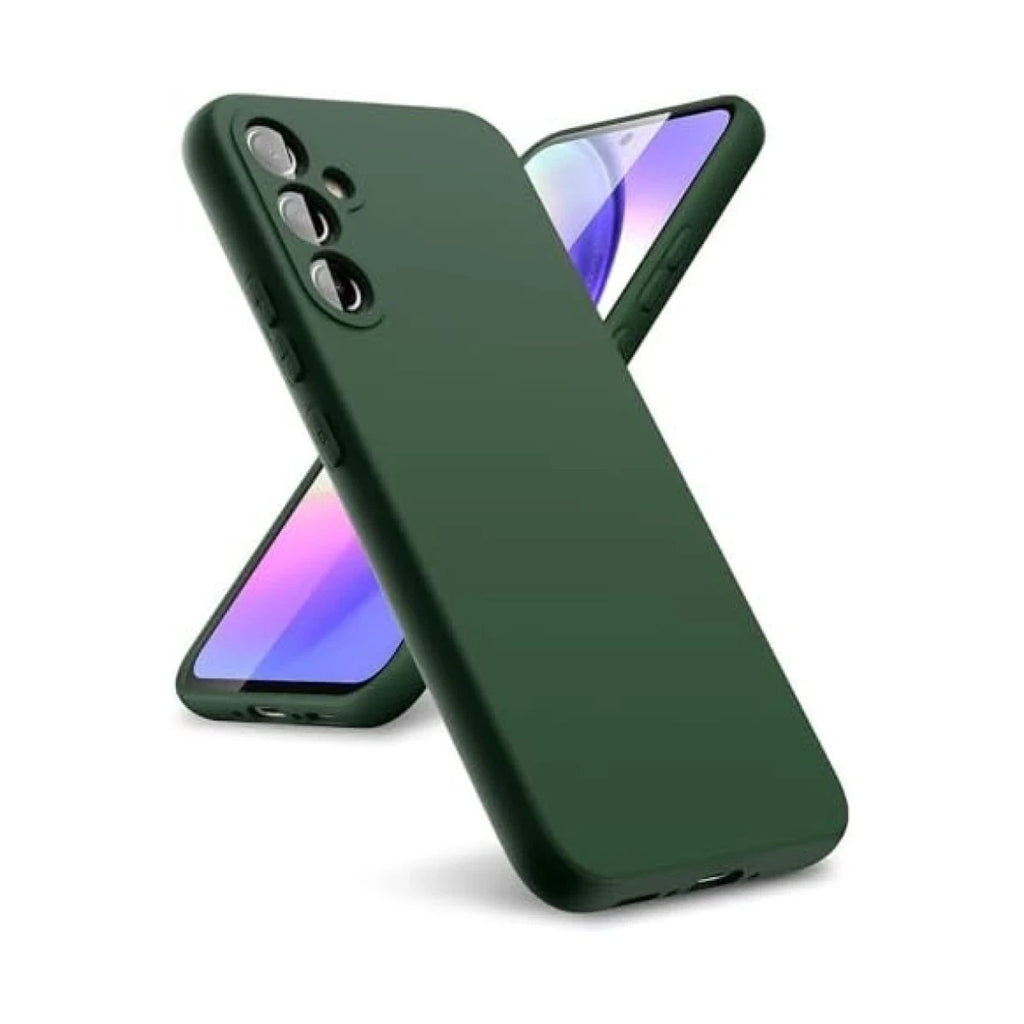 Mey İthalat® Samsung Galaxy A24 4G Kılıf First Silikon - Koyu Yeşil